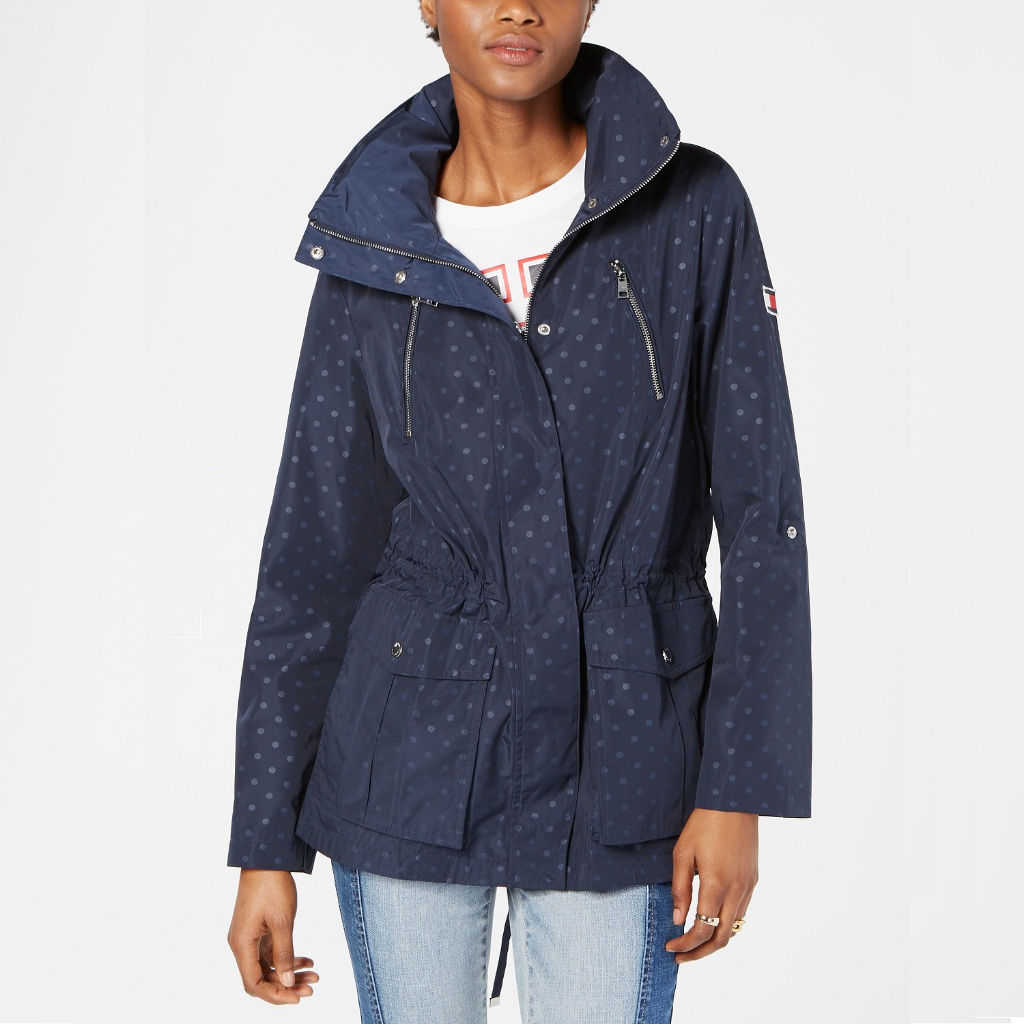 New Women's Tommy Hilfiger Hooded Utility Jacket